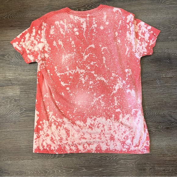 Custom Bleached Budweiser Beer Bleached Distressed Red Shirt Size Large - Picture 5 of 5